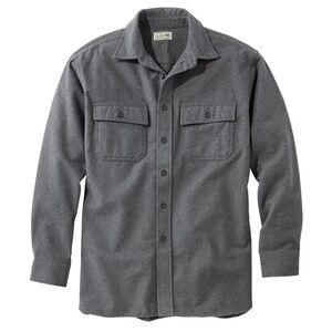 L.L Bean New Men's Chamois Shirt Gray Traditional Fit Size Large